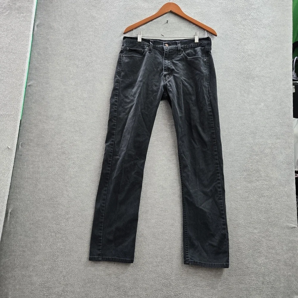 Levi's 513 Men Jeans 32X32 Black Denim Slim Straight 30